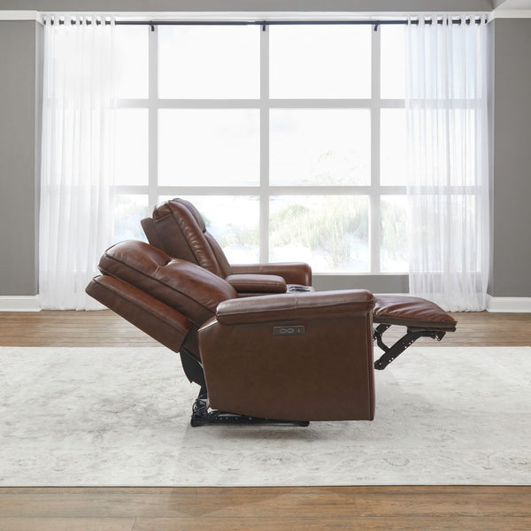 Avery Loveseat w/Console P2 - Cognac