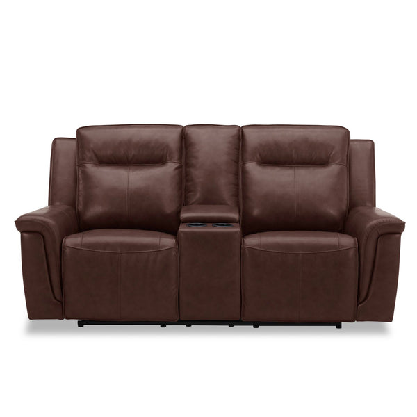 Avery Loveseat w/Console P2 - Cognac