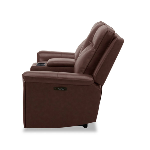 Avery Loveseat w/Console P2 - Cognac