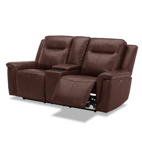 Avery Loveseat w/Console P2 - Cognac