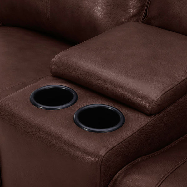 Avery Loveseat w/Console P2 - Cognac