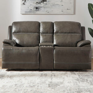 Bentley Loveseat w/Console P2 & ZG - Graphite