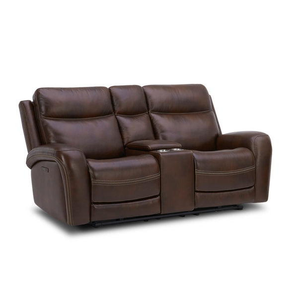 Blair Loveseat w/Console P2 & ZG - Cognac