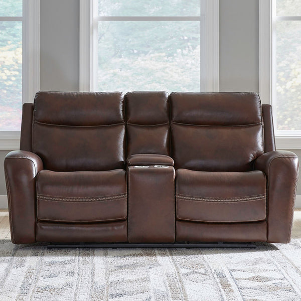 Blair Loveseat w/Console P2 & ZG - Cognac