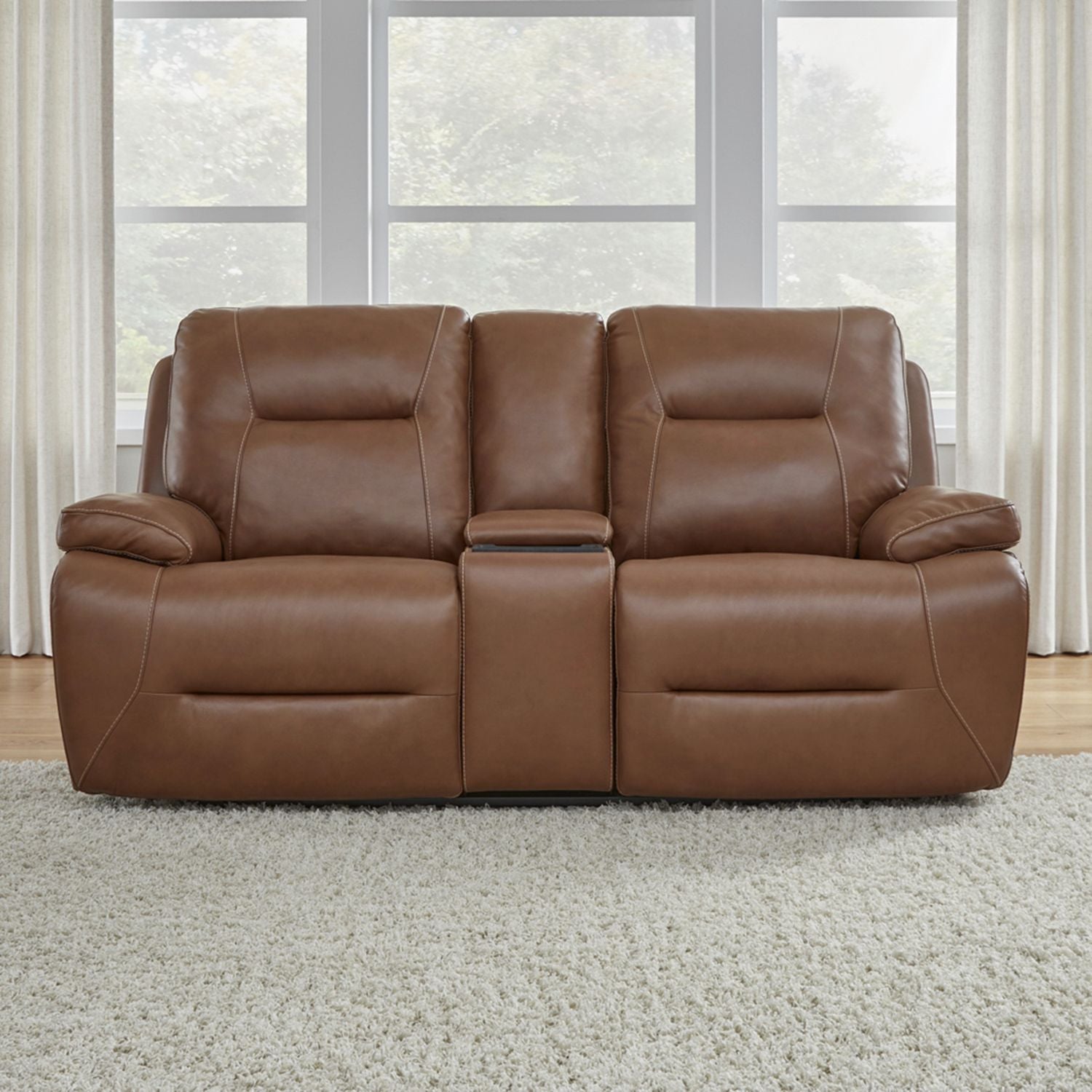 Cameron Loveseat w/Console P3 & ZG - Saddle