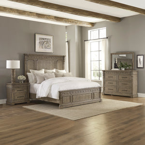 Town & Country 711-BR-QPBDMN Queen Panel Bed, Dresser & Mirror, NS