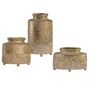 Uttermost Kallie Metallic Golden Vessels S/3