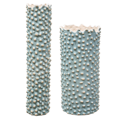 Uttermost Ciji Aqua Ceramic Vases, S/2