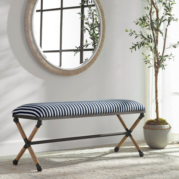 Uttermost Braddock Striped Bench