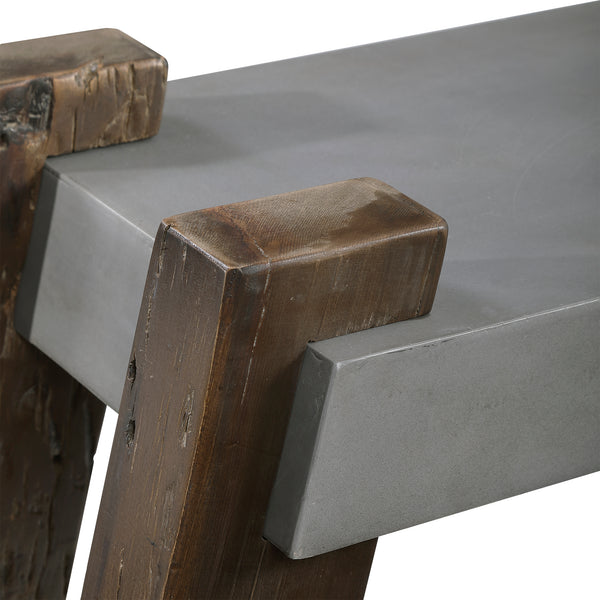 Uttermost Lavin Industrial Concrete Bench