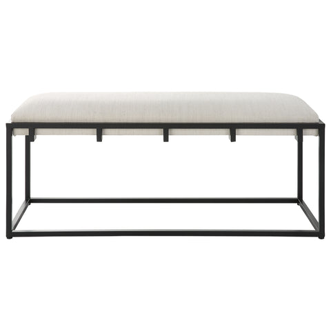 Uttermost Paradox Iron & Fabric Bench