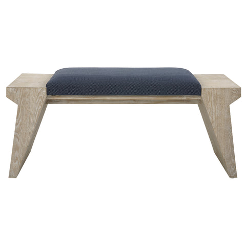 Uttermost Davenport Modern Coastal Bench