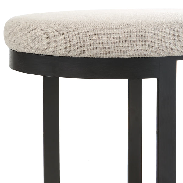 Uttermost Infinity Black Accent Stool