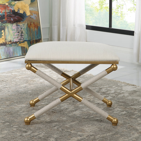 Uttermost Socialite White Small Bench