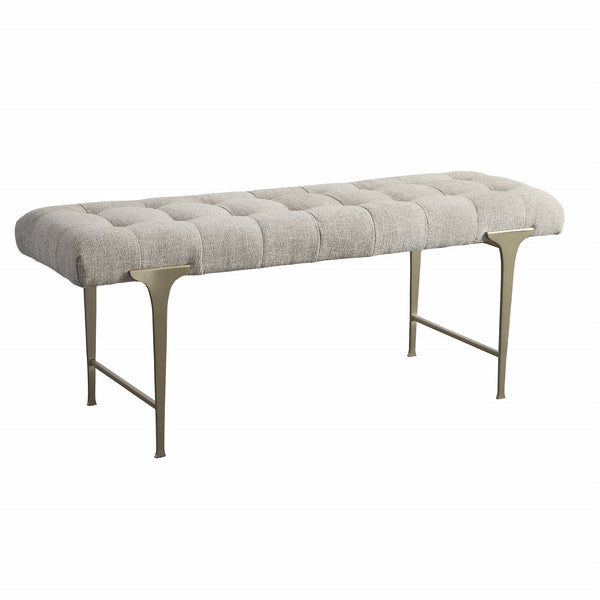 Uttermost Imperial Upholstered Gray Bench