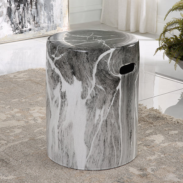 Uttermost Marvel Marbled Garden Stool