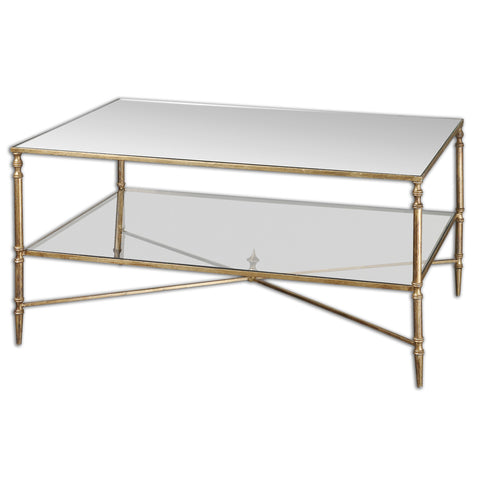 Uttermost Henzler Mirrored Glass Coffee Table