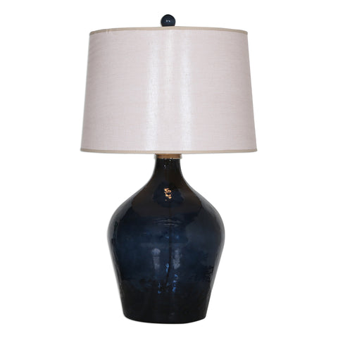 Uttermost Lamone Blue Glass Lamp