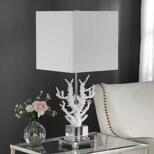 Uttermost Corallo White Coral Table Lamp