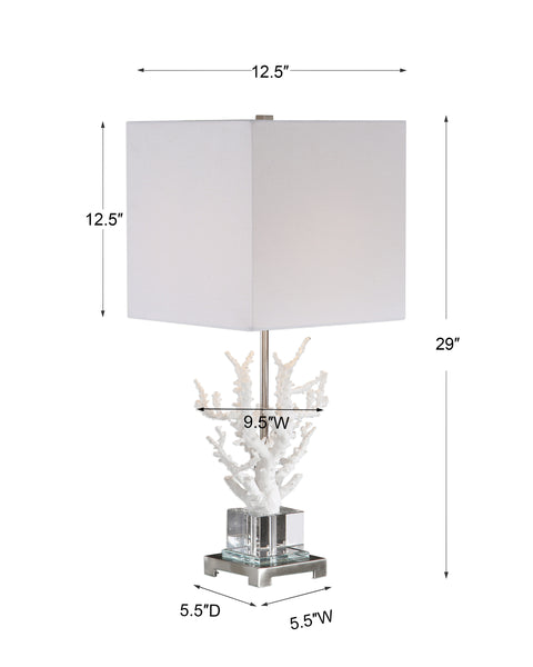 Uttermost Corallo White Coral Table Lamp