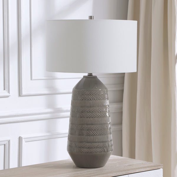 Uttermost Rewind Gray Table Lamp