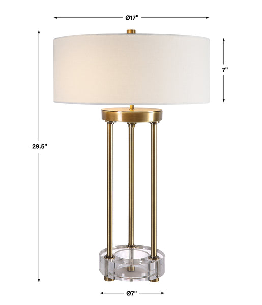 Uttermost Pantheon Brass Rod Table Lamp