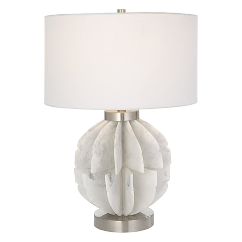 Uttermost Repetition White Marble Table Lamp