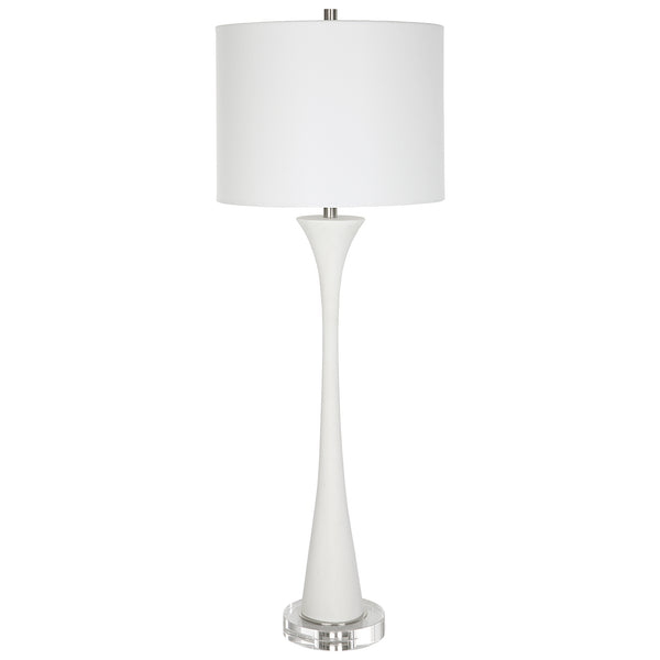 Uttermost Fountain White Marble Buffet Lamp