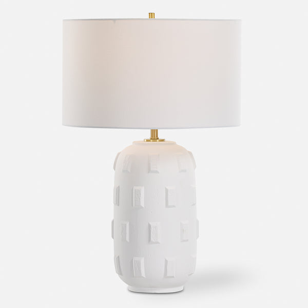 Uttermost Emerie Textured White Table Lamp