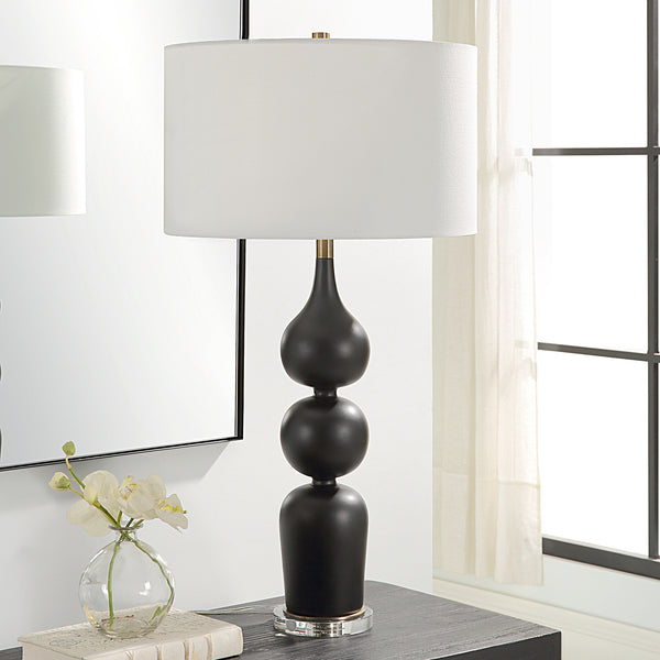 Uttermost Caviar Black Table Lamp