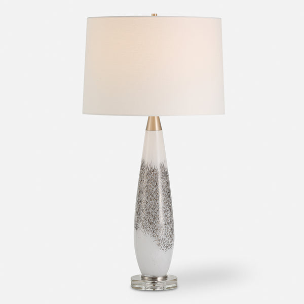 Uttermost Quinn White & Silver Table Lamp