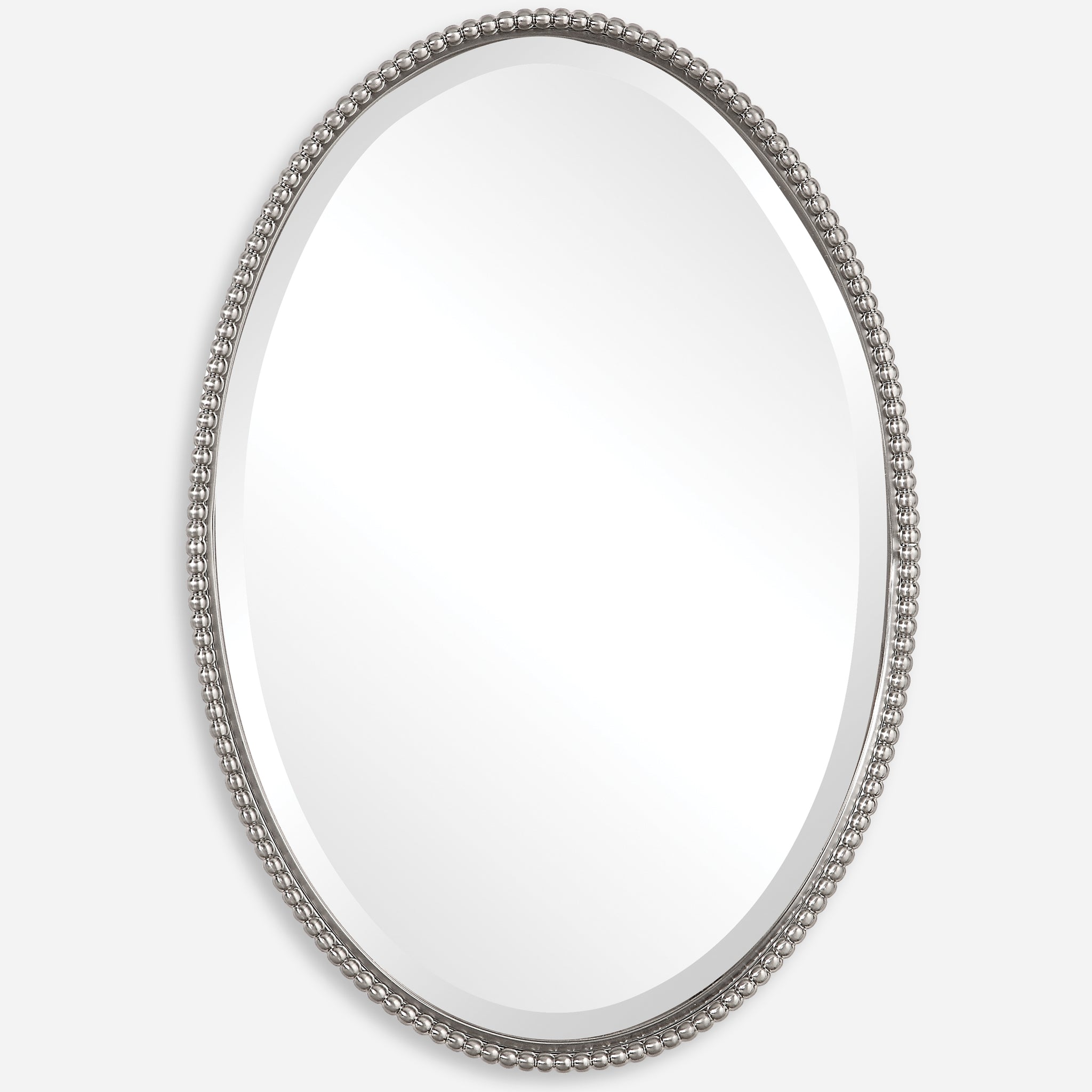 Uttermost Sherise Brushed Nickel Oval Mirror