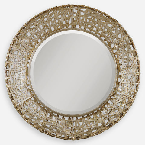 Uttermost Alita Champagne Woven Metal Mirror