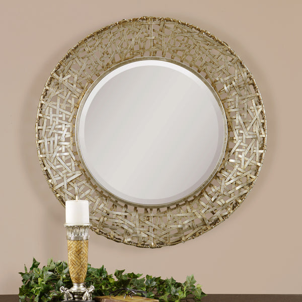 Uttermost Alita Champagne Woven Metal Mirror