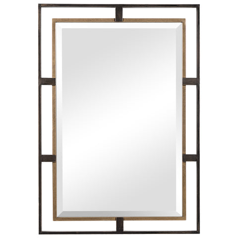 Uttermost Carrizo Gold & Bronze Rectangle Mirror