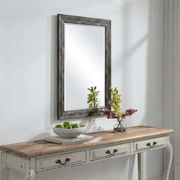 Uttermost Owenby Rustic Silver & Bronze Mirror