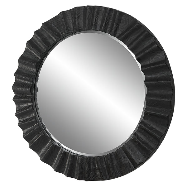 Uttermost Caribou Dark Espresso Round Mirror