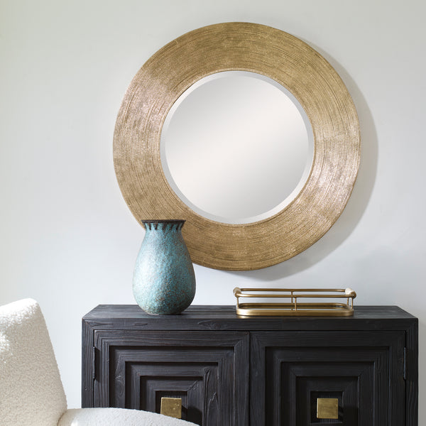 Uttermost Archer Gold Wire Round Mirror