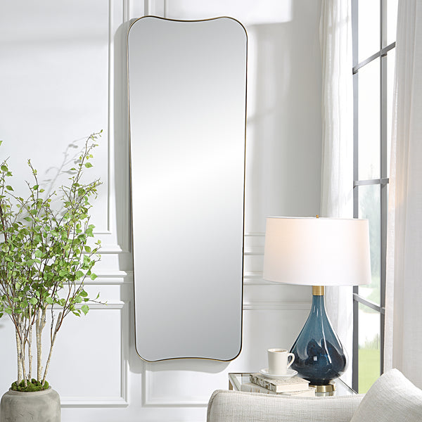 Uttermost Belvoir Large Antique Brass Mirror