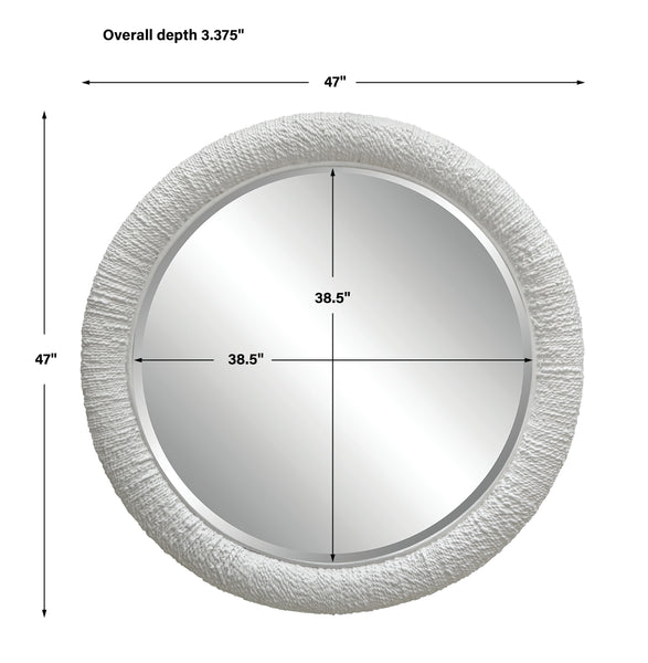 Uttermost Mariner White Round Mirror