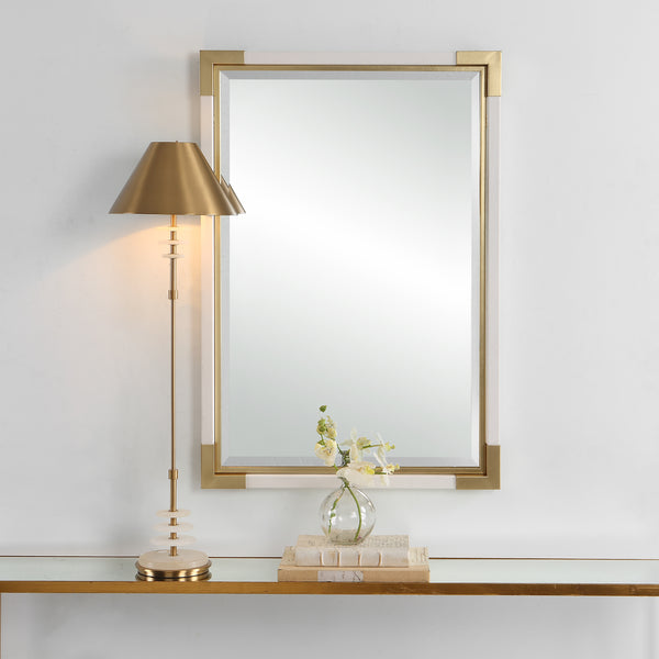 Uttermost Malik White & Gold Mirror