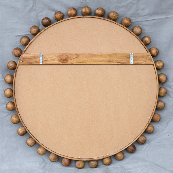 Uttermost Cyra Wood Beaded Round Mirror