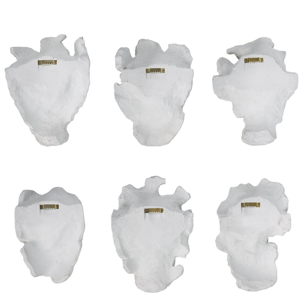 Uttermost Self-Portrait White Mask Wall Decor, Set/6