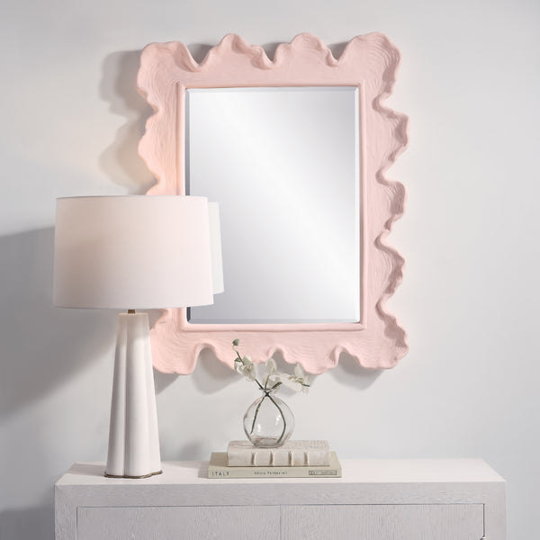 Uttermost Sea Coral Pink Mirror