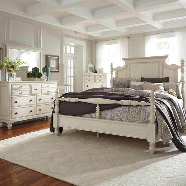 Liberty Furniture 697-BR-QPSDMC Queen Poster Bed, Dresser & Mirror, Chest