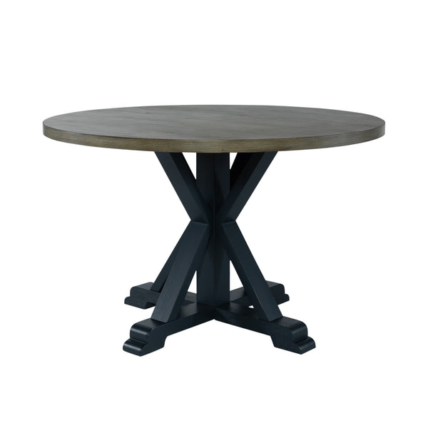 Liberty Furniture 519NY-T4848 Single Pedestal Table- Navy