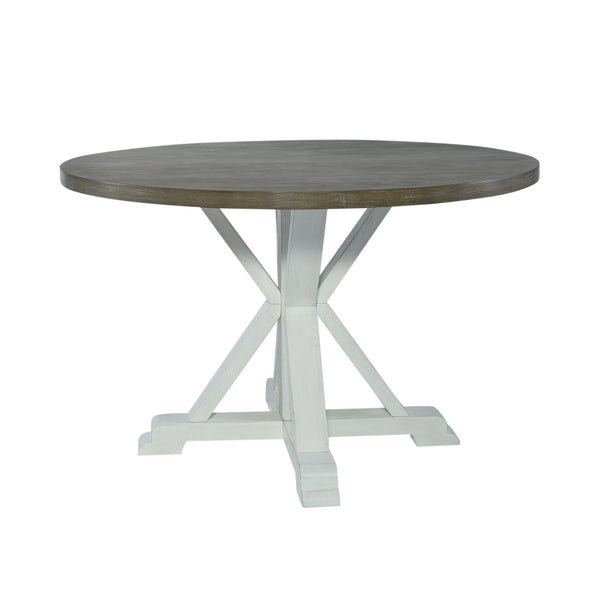 Liberty Furniture 519WH-T4848 Single Pedestal Table- White