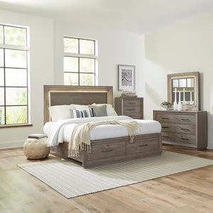 Liberty Furniture 272-BR-KSBDMC King Storage Bed, Dresser & Mirror, Chest