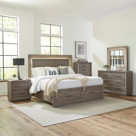 Liberty Furniture 272-BR-KSBDMCN King Storage Bed, Dresser & Mirror, Chest, Night Stand