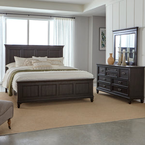 Liberty Furniture 417B-BR-QPBDM Queen Panel Bed, Dresser & Mirror